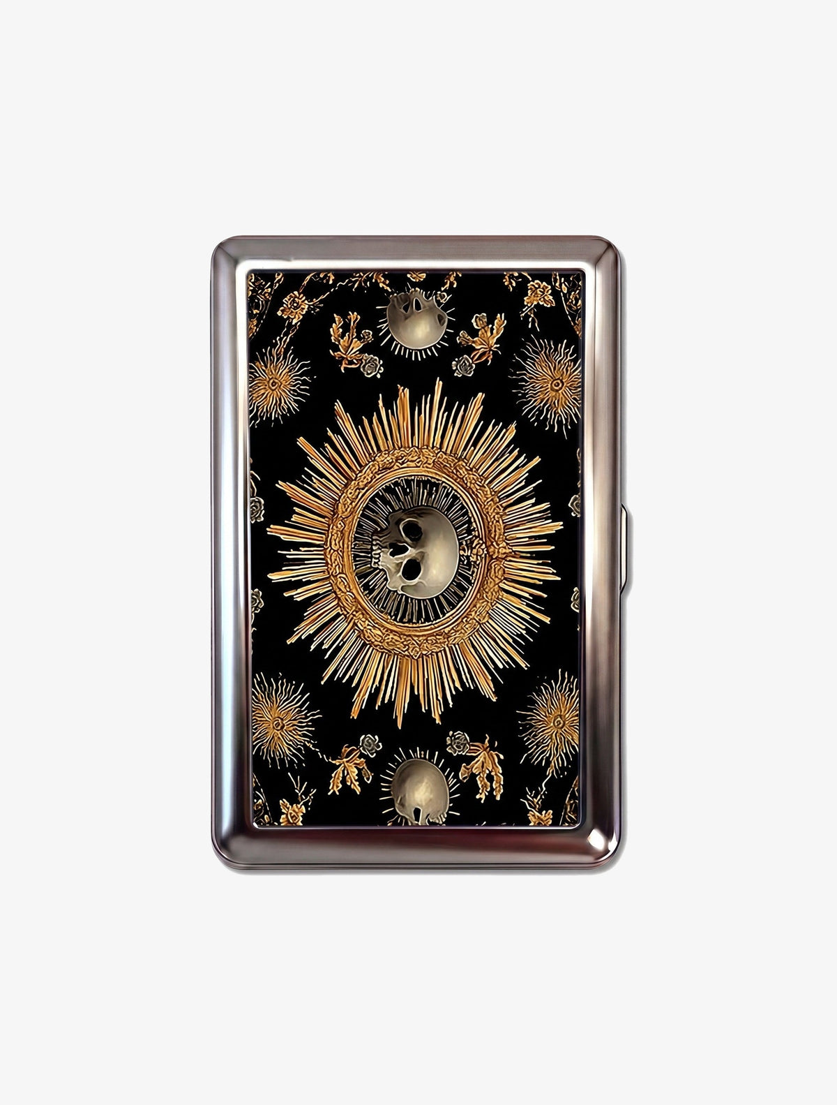 Tin Cardholder Wallet - Black Sun