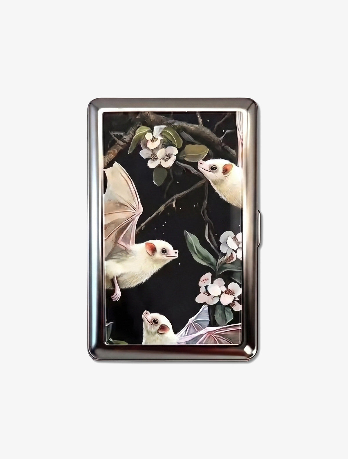 Tin Cardholder Wallet - Blossom Bats